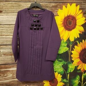 Freestyle midi mid Sleeve dress large NWT